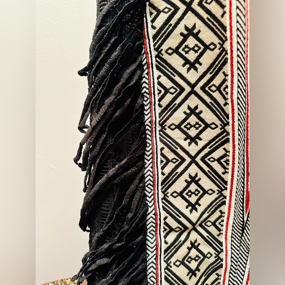 PRICE DROP: Byron Lars Beauty Mark Boho Fringe Midi Pencil Skirt, Size 2 - Picture 3 of 9